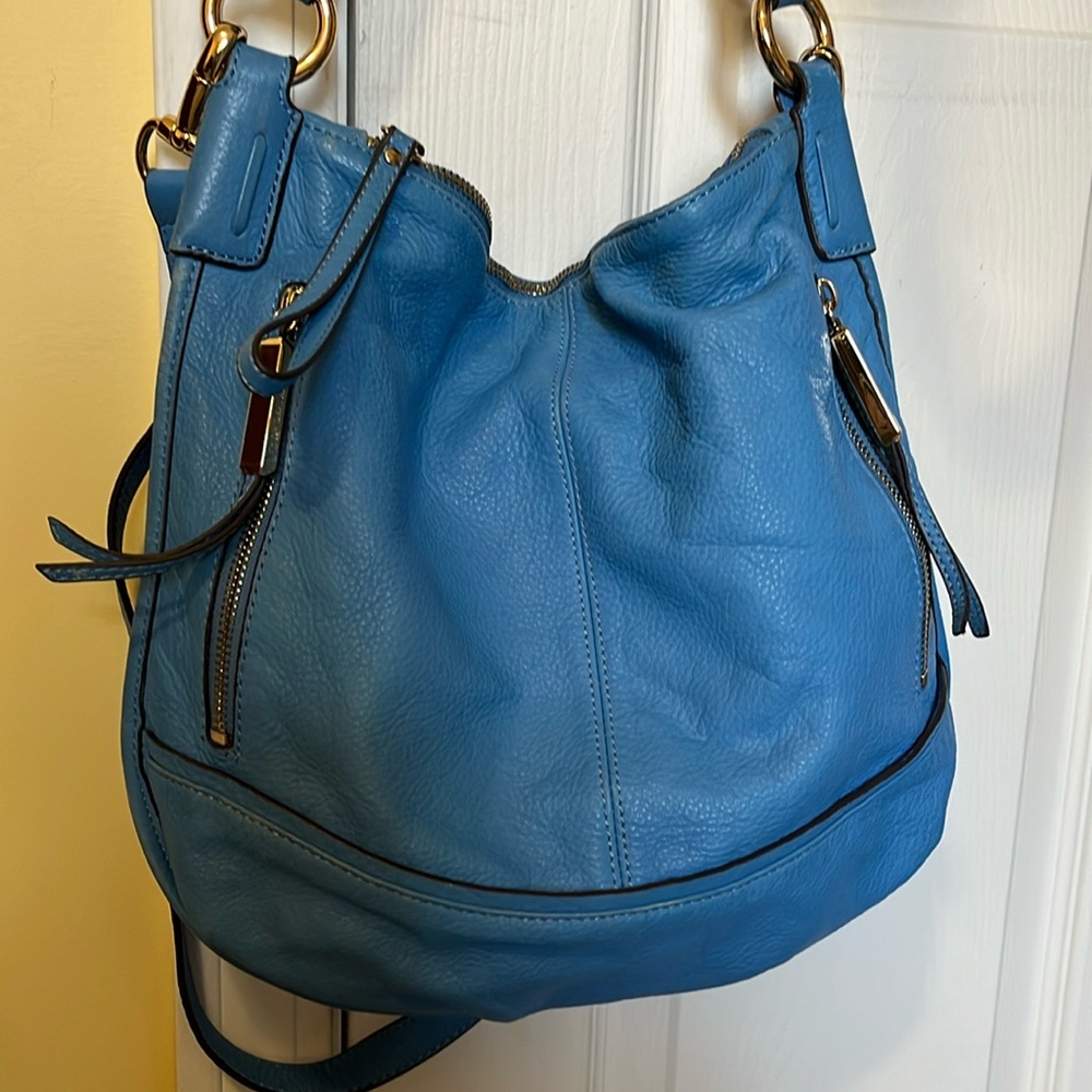 Blue Leather B Makowsky Bag
